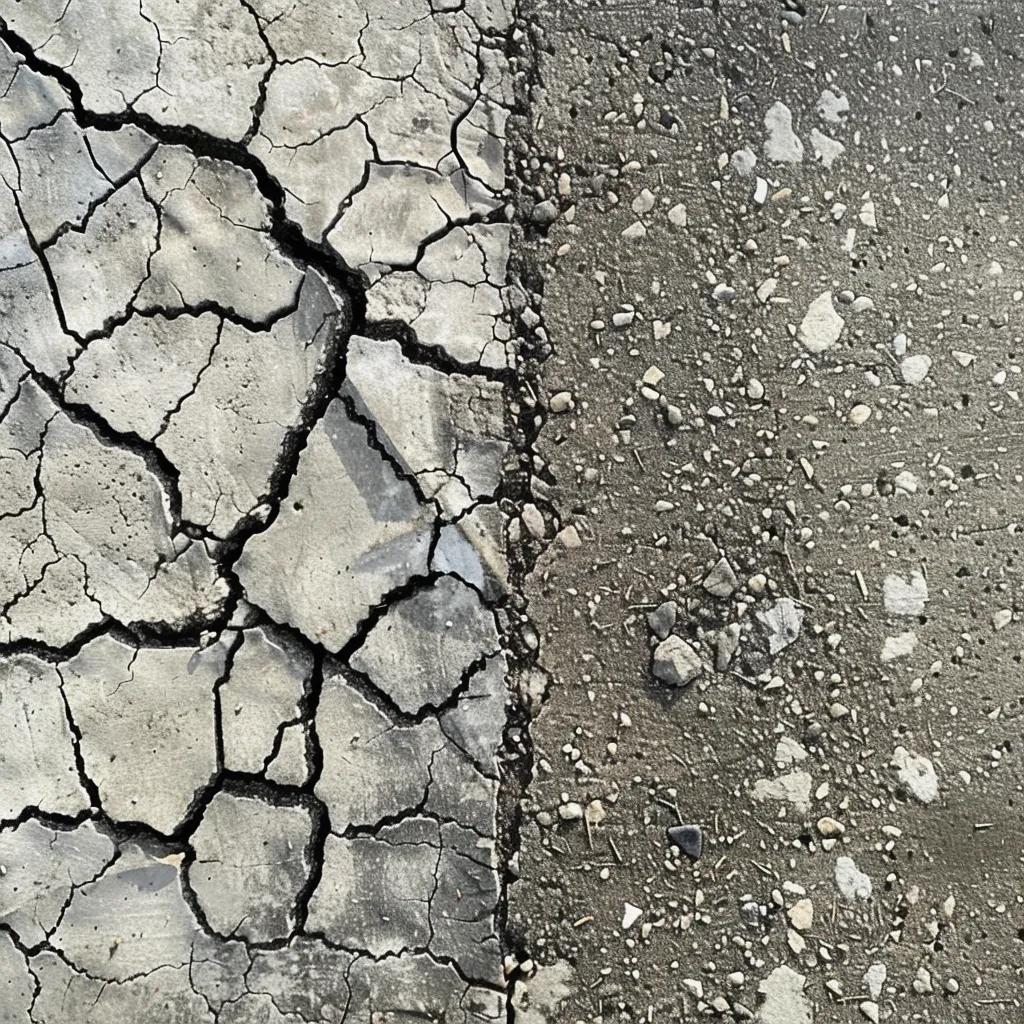 Comparison of unsealed and sealed concrete surfaces highlighting durability and aesthetic benefits
